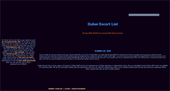 Desktop Screenshot of dubai-escort-list.com