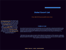 Tablet Screenshot of dubai-escort-list.com